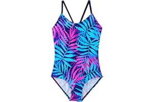 BAOHULU Girls One Piece Swimsuits UPF 50+ Beach Bathing Suit Little Kids Cute Quick Dry Swimwear 3-11 Years