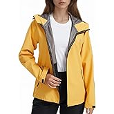 LAZAWG Rain Jacket Women Rain Coat with Hood Lightweight Breathable Waterproof Raincoat for Hiking Outdoor Travel