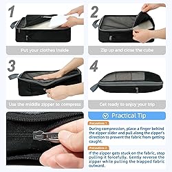 BAGAIL 4 Set/6 Set/8 Set Compression Packing Cubes