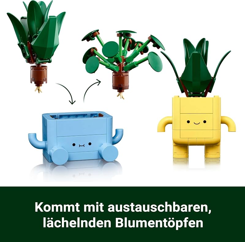 Botanicals Fröhliche Pflanzen - Spielzeug für Kinder mit 2 Kunstpflanzen, 2 bunten Blumentöpfen & austauschbaren Cartoon-Gesichtern - Geschenkidee für Mädchen ab 9 Jahren - 10349 — Foto 5 von 8