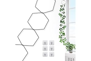 BKALEME Chain Trellis for Climbing Plants - Garden Wall Trellis and Plant Vine Support, Easy to Install Indoor & Outdoor Plant Accessories for Climbing Plants like Pothos, Ivy - Hexagon