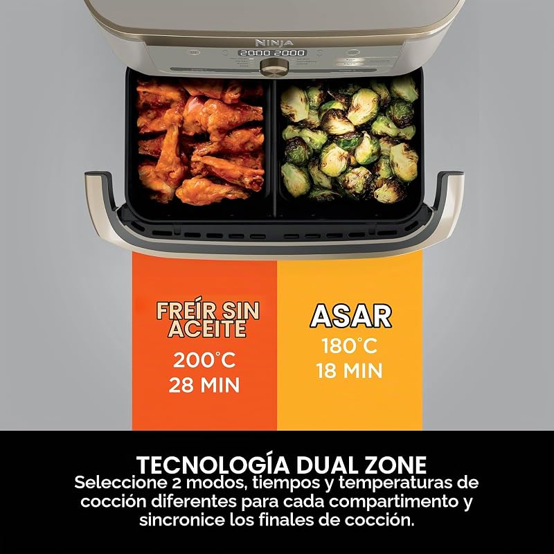 MAX PRO, Freidora de Aire sin Aceite, 6,2L, Piedra/Dorado