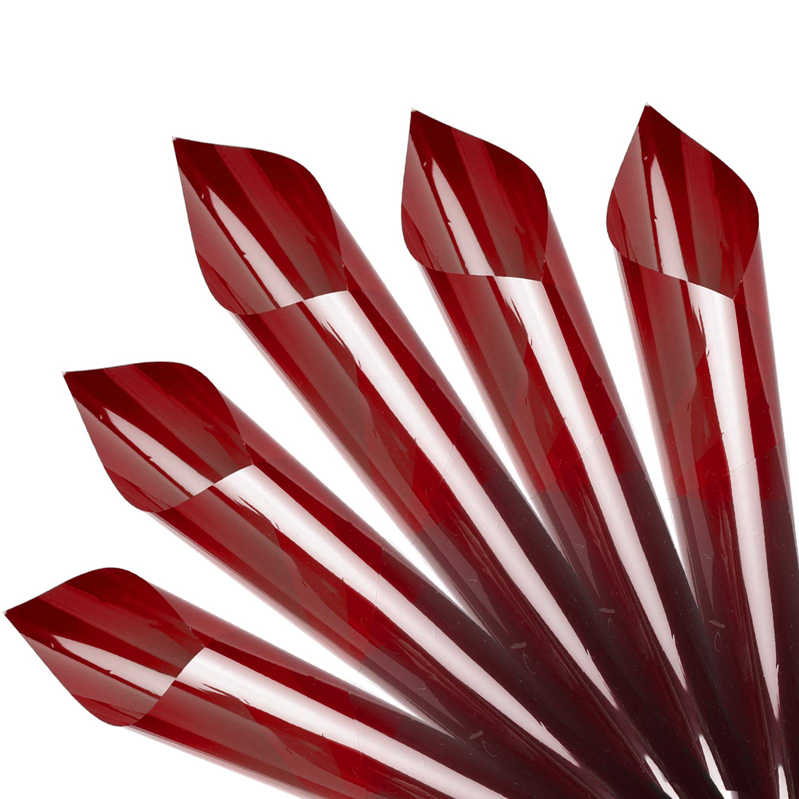 5pcs Coloured Lighting Gel Filter Transparent Red Color Correction Full CTO CTB Coloured Lighting Sheet Craft for 800W Red Head Light Strobe Spotlight Flash Photography Photo Studio 50x40cm