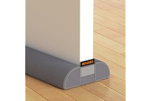 MAGZO Door Draft Stopper, 36 Inch Adjustable Under Door Gap Filler, Fits 30'' - 36'' Bottom Widths, Seals Gaps up to 1.7", Soundproof Sweep Blocks Air, Noise, Light, Dust- Grey