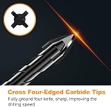 Camdios Tile Drill Bits Set 10Pcs Masonry Carbide Cross Tip 5mm-12mm view 3