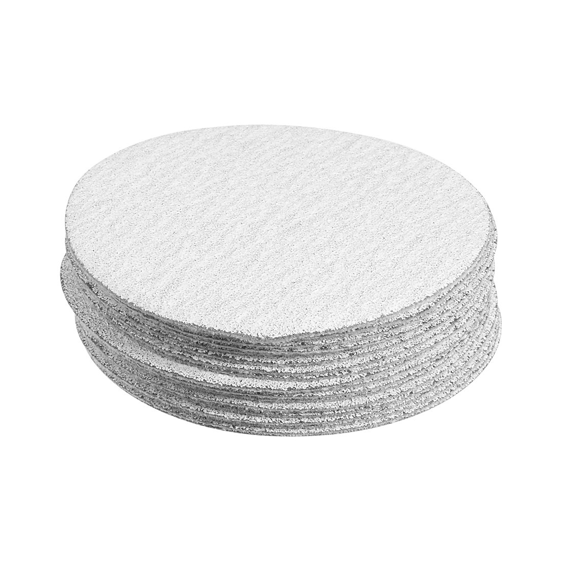 Sourcingmap 20 Pcs 3-Inch Aluminum Oxide White Dry Hook and Loop Sanding Discs Flocking Sandpaper 150 Grit