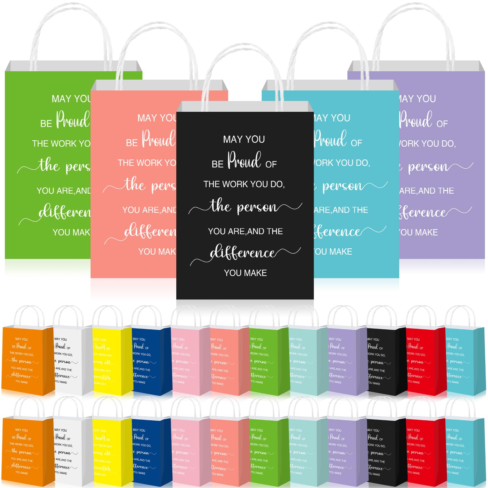 Harloon 60 Pcs Cna Week Gifts Bags Thank You Gifts Bags Bulk for Social ...