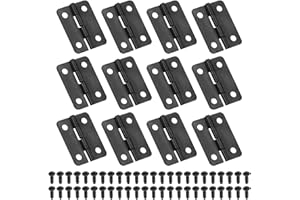 PATIKIL Small Butt Hinges 1 Inch, 12 Pack Mini Jewelry Box Hinge with Screw for Jewelry Wooden Boxes Cabinet Drawer Doors Gat
