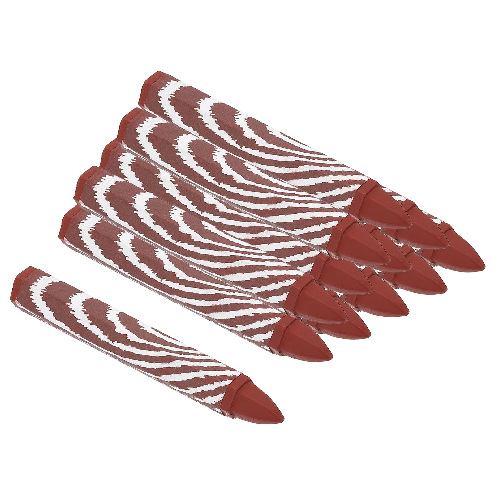 PATIKIL Lumber Marking Crayons, 12 Pack 4.1"x0.6" Wax Tire Marker Drawing Crayons for Wood, Glass, Ceramics, Cartons, Cloth, Stone, Brown