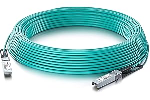 10Gtek 10G SFP+ AOC Cable - 10GBASE Active Optical SFP Cable for Cisco SFP-10G-AOC30M, Ubiquiti UniFi, D-Link, Supermicro, Ne