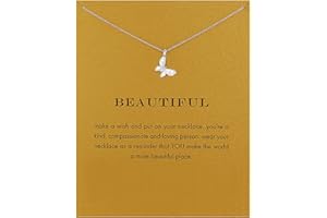 Baydurcan Friendship Anchor Compass Necklace Good Luck Elephant Pendant Chain Necklace with Message Card Gift Card