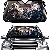 GENANY Horror Movie Character Windshield Sun Shade for Car SUV Truck (55x30 inches), Sun Shade Windshield, Shades for Windows, Protector Blocks UV, Car Decor