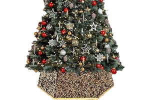 31 Inches Christmas Tree Collar Christmas Tree Ring Tree Skirt Box Skirt Decorations for Christmas Tree Holiday Home Decorati