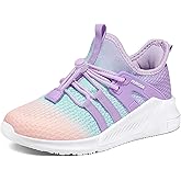 RUNSIDE Girls Tennis Shoes Lightweight Sports Kids Sneakers Lace-up for Running/Walking, Toddler/Little Kid/Big Kid