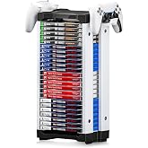 Nargos Video Game Storage Tower Universal for PS5/PS4/PS3/PS2/Xbox One/Xbox 360 And Xbox Series X/S/Wii/Switch/Switch 2 Game Cases, DVD And Blu-Ray Disks, Organizer Para Juegos, Regalo Gamer (23 Pcs)