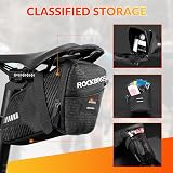 ROCKBROS Bicycle Saddle Pack 1.5L Water-Resistant Reflective Seatpost Pouch view 3