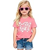 NUMYEAN Big Sister Shirts for Toddler Girls Promoted to Big Sister Outfit Announcement T-Shirt for Girl Size 2-8 Years