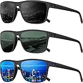 QALLY Polarized Sunglasses Men, Mens Sunglasses Polarized UV protection Lightweight Sun Glasses for Driving Fishing Golf