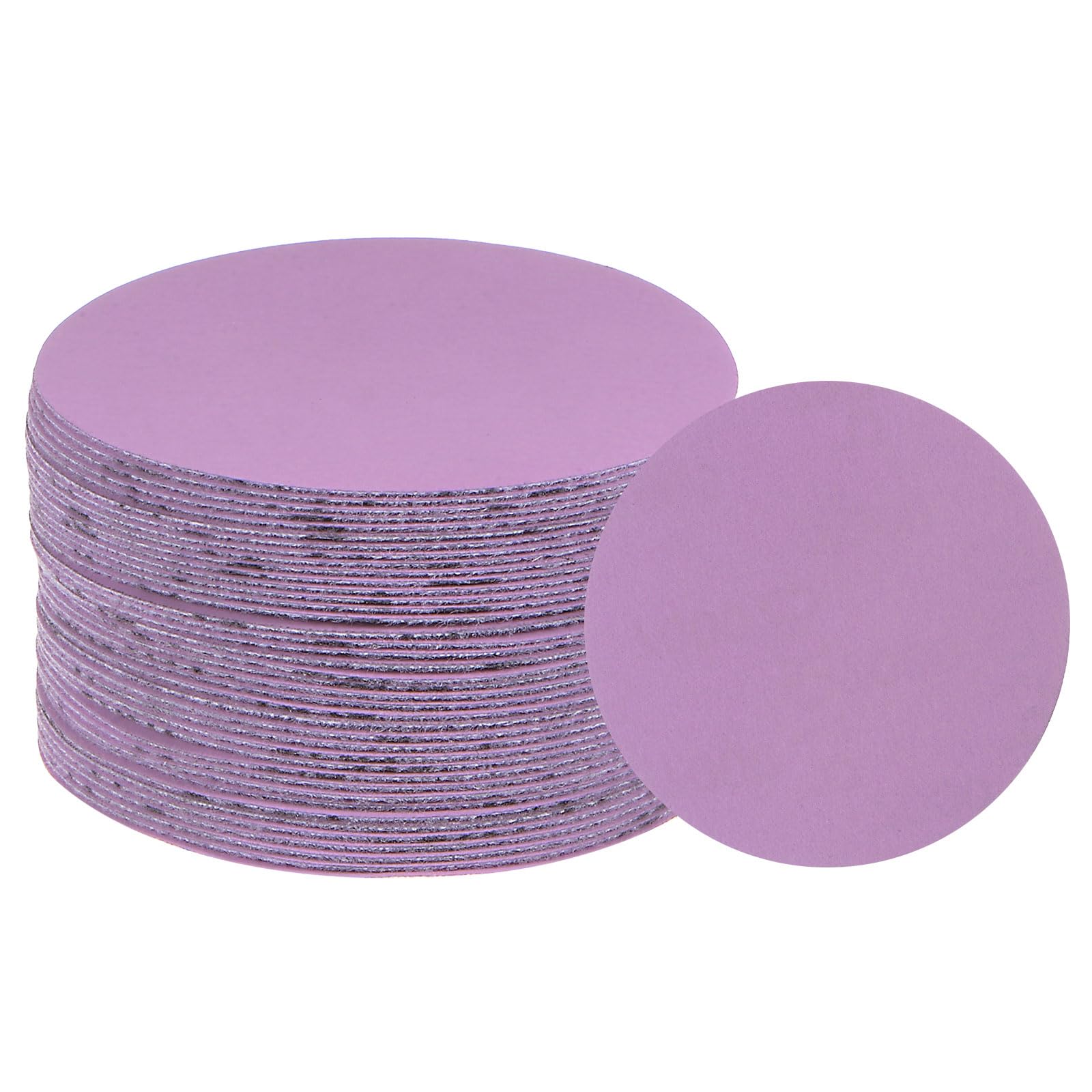 uxcell 40pcs 7000 Grit Purple Sanding Discs 3 Inch Hook and Loop Aluminum Oxide Orbital Sanding Pads Paper Wet Dry Polish for Metal Woodworking Drywall