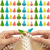 50-Piece Set (30 Small + 20 Large), Knitting Needle Stoppers, Knitting Needle Point Protectors, Soft Rubber Caps for Secure Needle Storage, Crafting Accessories