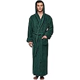 Arus Men's Hood'n Full Ankle Length Hooded Turkish Cotton Bathrobe
