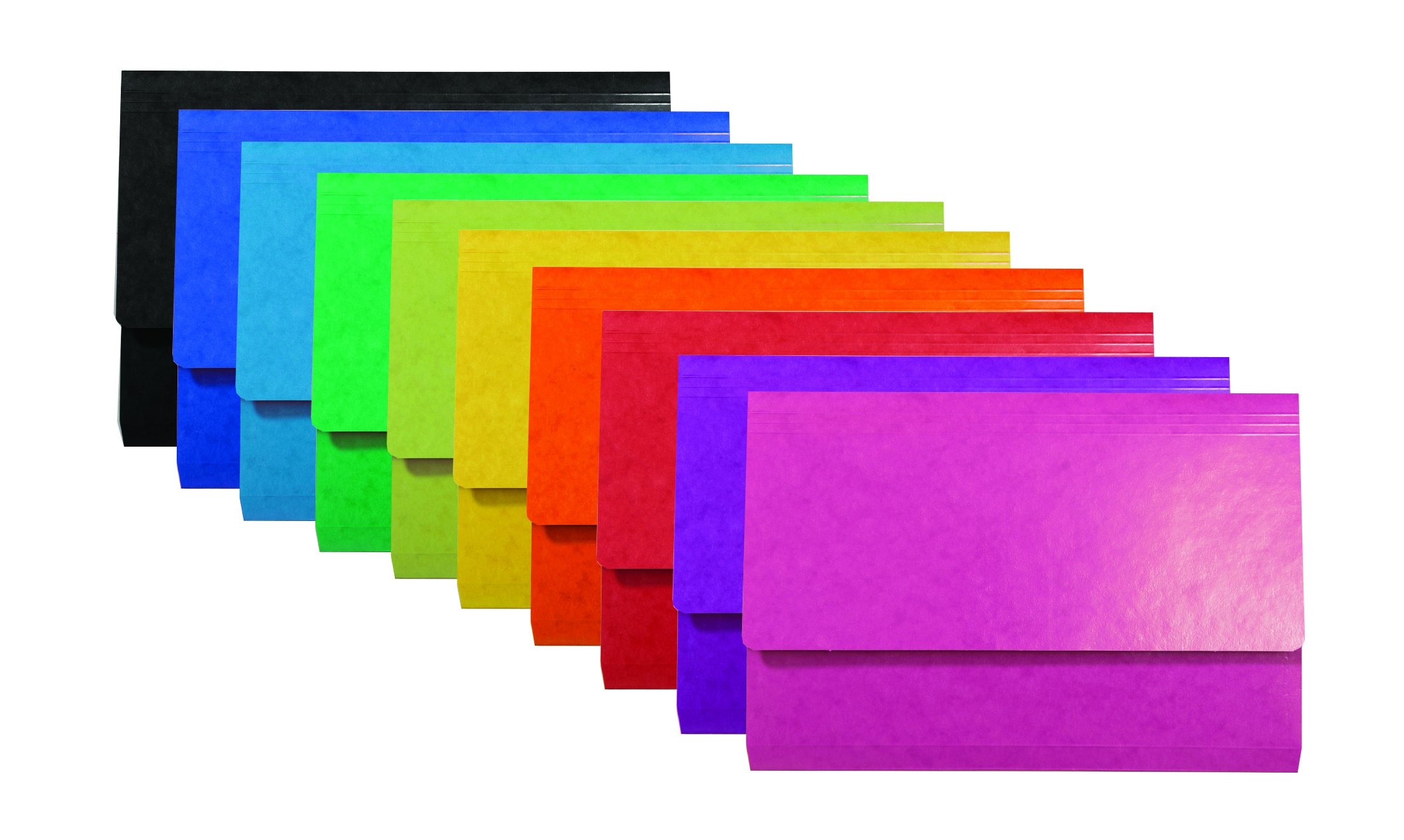 Exacompta Iderama Document Wallets, 265gsm, A4 - Assorted colours, Pack of 25