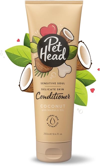 Pet Head Sensitive Soul Dog Conditioner 250ml Coconut Scent Vegan pH-Neutral