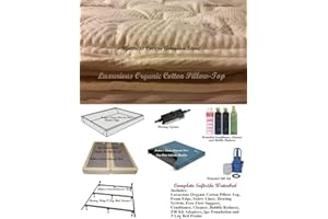 U.S. Water, Glideaway, Aqua Fusion, Calesco Queen Softside Waterbed with Organic Pillowtop and Free Flow Mattress