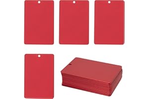 StayMax Anodized Aluminum Engraving Blanks 2x3 Inch 25 Pack (Red)