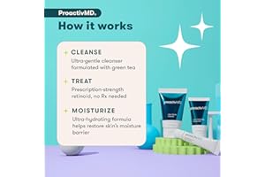Proactiv MD 3-Step Routine, Ultra-Gentle Face Cleanser, 0.1% Adapalene Gel Treatment, Ultra-Hydrating Moisturizer, 30-Day Acne Treatment Kit