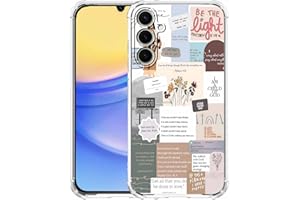 Hsondcn Case for Samsung Galaxy A15 with Christian Design,Christ Jesus Quotes Verse Collage Pattern,Trendy Soft TPU Bumper Phone Cover(A15,Bible)