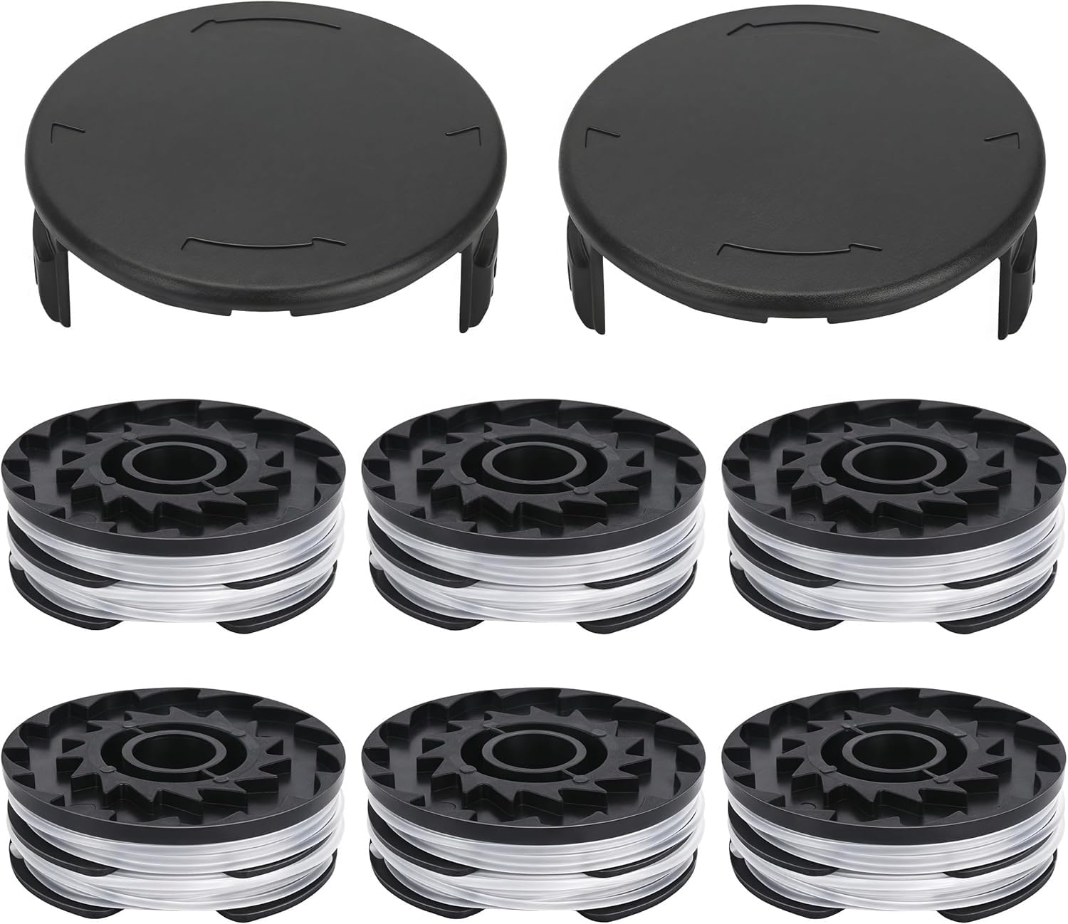 Eyoloty Strimmers Spool Line 10m (33ft) 1.6mm Diameter for Parkside PRT 550 A1,PRT 550 A2,PRT 550 A3,PRT 550 A5,PRT 550 B6,PRTA 20-Li B2,PRTA 20-Li C3 Grass Trimmers (6 Spool+2 Spool Cover)