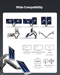 HUANUO Dual Monitor Stand for 13 to 40