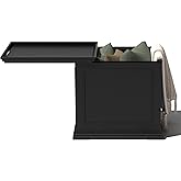 Veradek Brixton Tray Table - 2-in-1 Outdoor Side Table with Storage and Tray for Patio/Porch | Durable All-Weather Resistant 