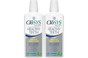 Closys Healthy Teeth Anti-Cavity Oral Rinse Mouthwash with Fluoride, Non-Burning, Non-Irritating – 32 Fl Oz (Twin Pack)