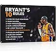 Bryant's 10 Rules - The Champion’s Mindset Motivational Basketball Metal Print Poster. Sports Poster Wall Art for Home,Office,Locker Room,Gym Décor. a Champions Rules to Be Your Best! - 12 x 8 in
