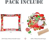 Aisszhao Christmas Inflatable Photo Booth with 32 Props Selfie Frame view 2