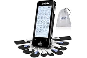 Belifu Dual Channel Tens Unit Electro Muscle Stimulator, Fully Isolated with Independent 24 Modes, Rechargeable Pulse Massager with Electrodes Pads for Neck Back Arms Chronic Pain Relief Body Building