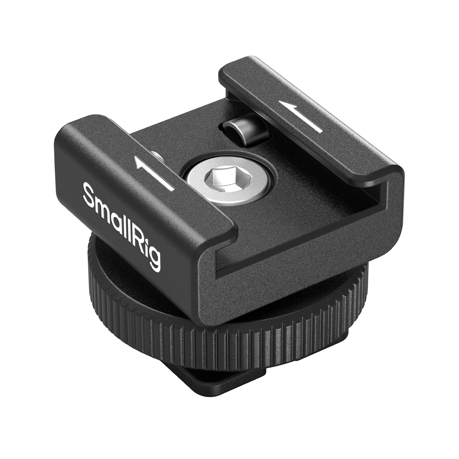 SMALLRIG Cold Shoe Mount Adapter for Wireless Microphone, for DJI Mic / Mic 2, for RODE Wireless Go II, for Saramonic BLink 900 B, for Hollyland C1, with 1/4"-20 Threaded Hole, Anti Drop Design - 4822