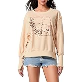 KOSUSANILL Womens Oversized Crewneck Sweatshirt Y2k Long Sleeve Pullovers Striped Retro Aesthetic Vintage Hoodie Sweater Tops