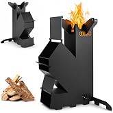 GODSAX Rocket Stove Portable Wood-Burning Camping Stove with Storage Bag | 1.8mm steel,130lbs downward load,6.33lb backpacker wood stove,efficient chimney burn,camping backpacking,burns twigs charcoal