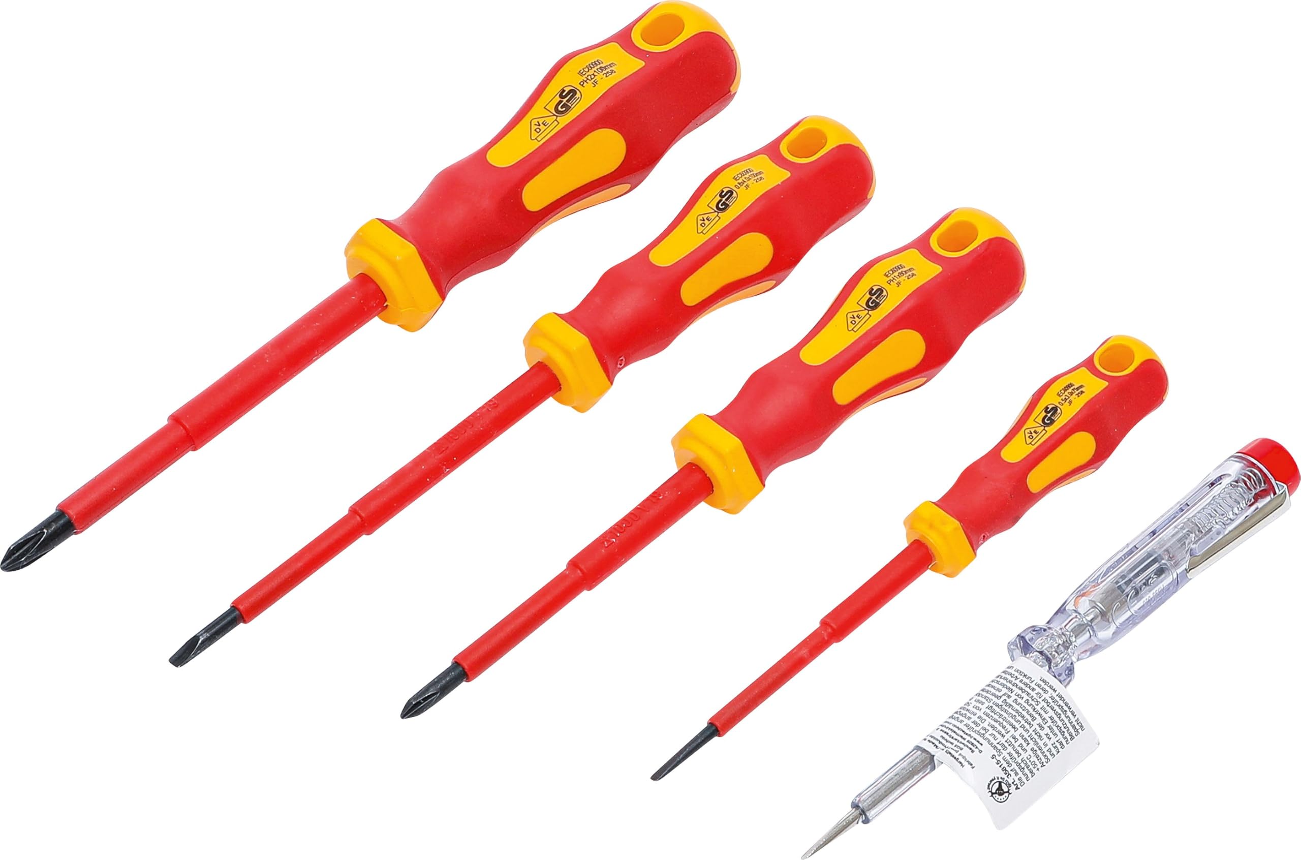 BGS Diy 35815 | VDE Electrician's Screwdriver Set | Slot SL / Cross Slot | 5 pcs.