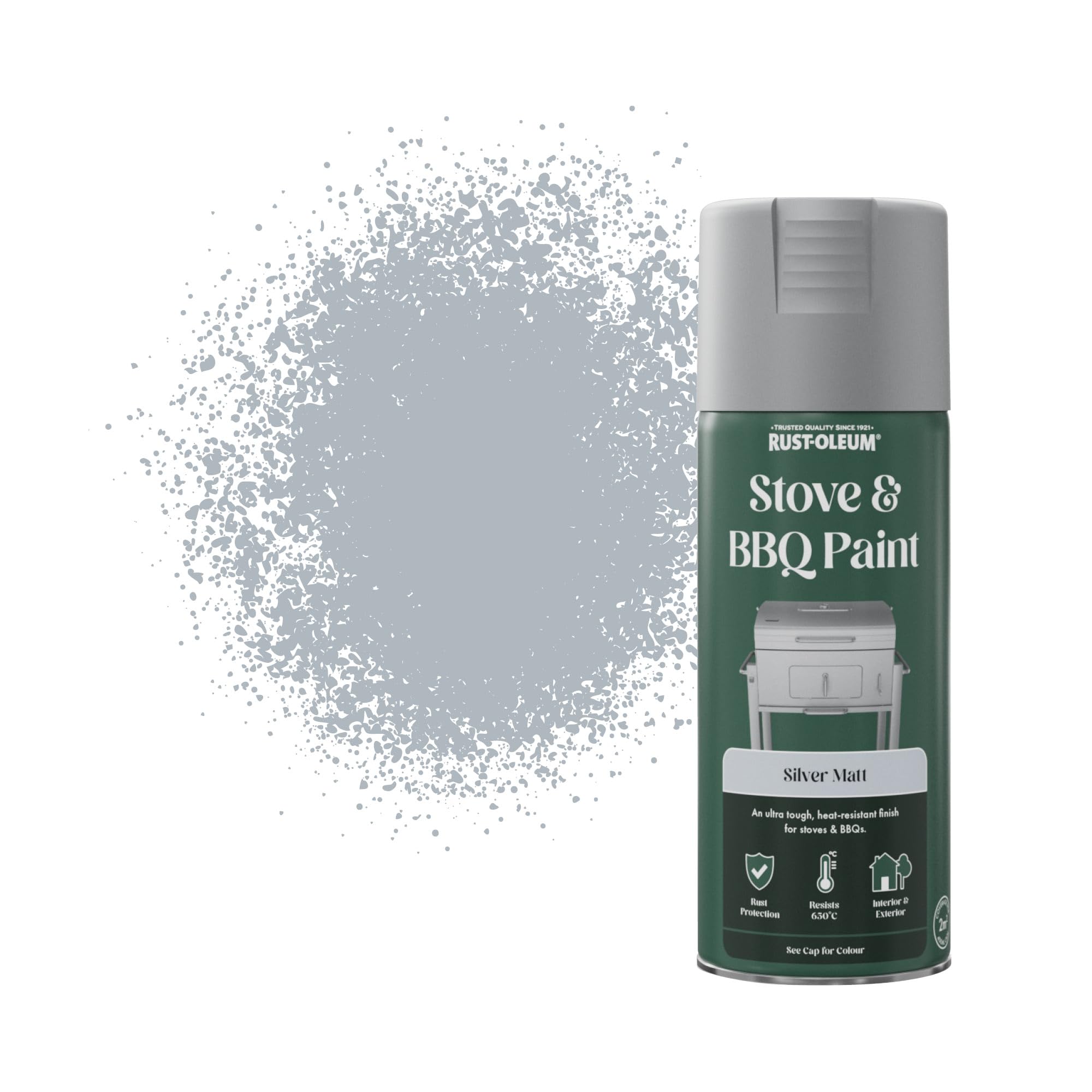 Rust-Oleum 400ml Stove & BBQ Spray Paint - Silver