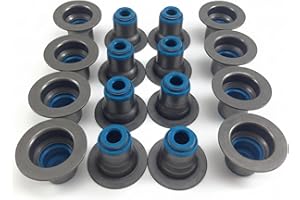 Street Sport Industries Valve Stem Seal - 16pcs Top Hat ValveStemSeal For GM LS1 LS3 LS6-313" x .500" Top Hat Intake Intake & Exhaust Metal Clad Valve Seals Replacement For 12482063