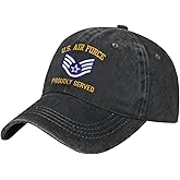 U.S. Air Force Proudly Served Baseball Cap Adjustable Classic Vintage Low Profile Washed Cotton Dad Hat for Men
