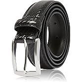 Genuine Leather Dress Belts For Men - Mens Belt For Suits, Jeans, Uniform With Single Prong Buckle - Designed in the USA