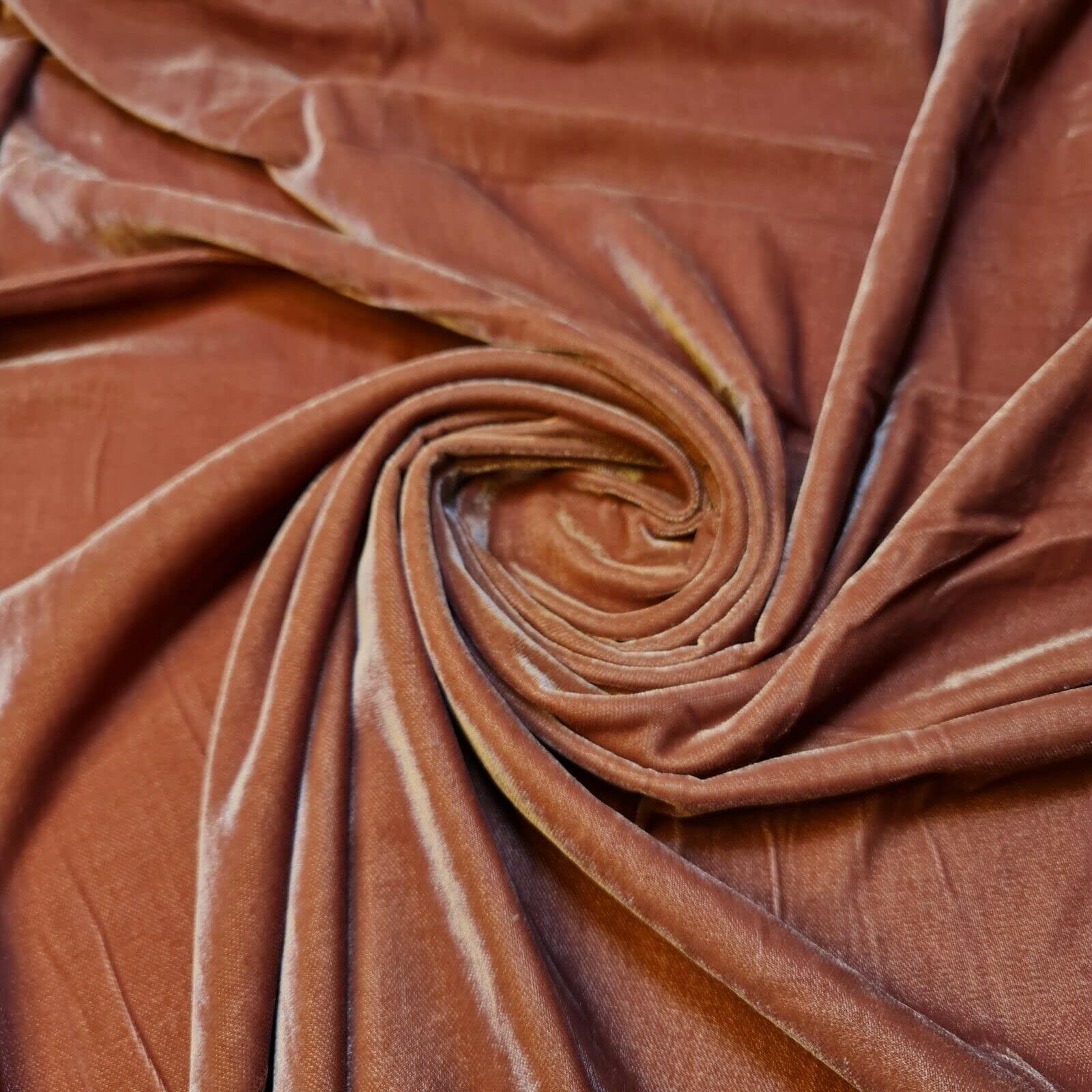 Three Crown Velvet Fabric Soft Strong Material - Home Decor, Curtains, Upholstery, Dress - 112cm Wide (Watermelon, 1 Meter)