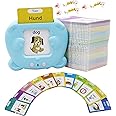 MAYAPHILOS German and English Bilingual Pocket Speech with 510 Sight Words, German Language Learning Toys for Kids, Audible Talking Flashcards, Toddlers' Sensory Preschool Educational Birthday Gifts