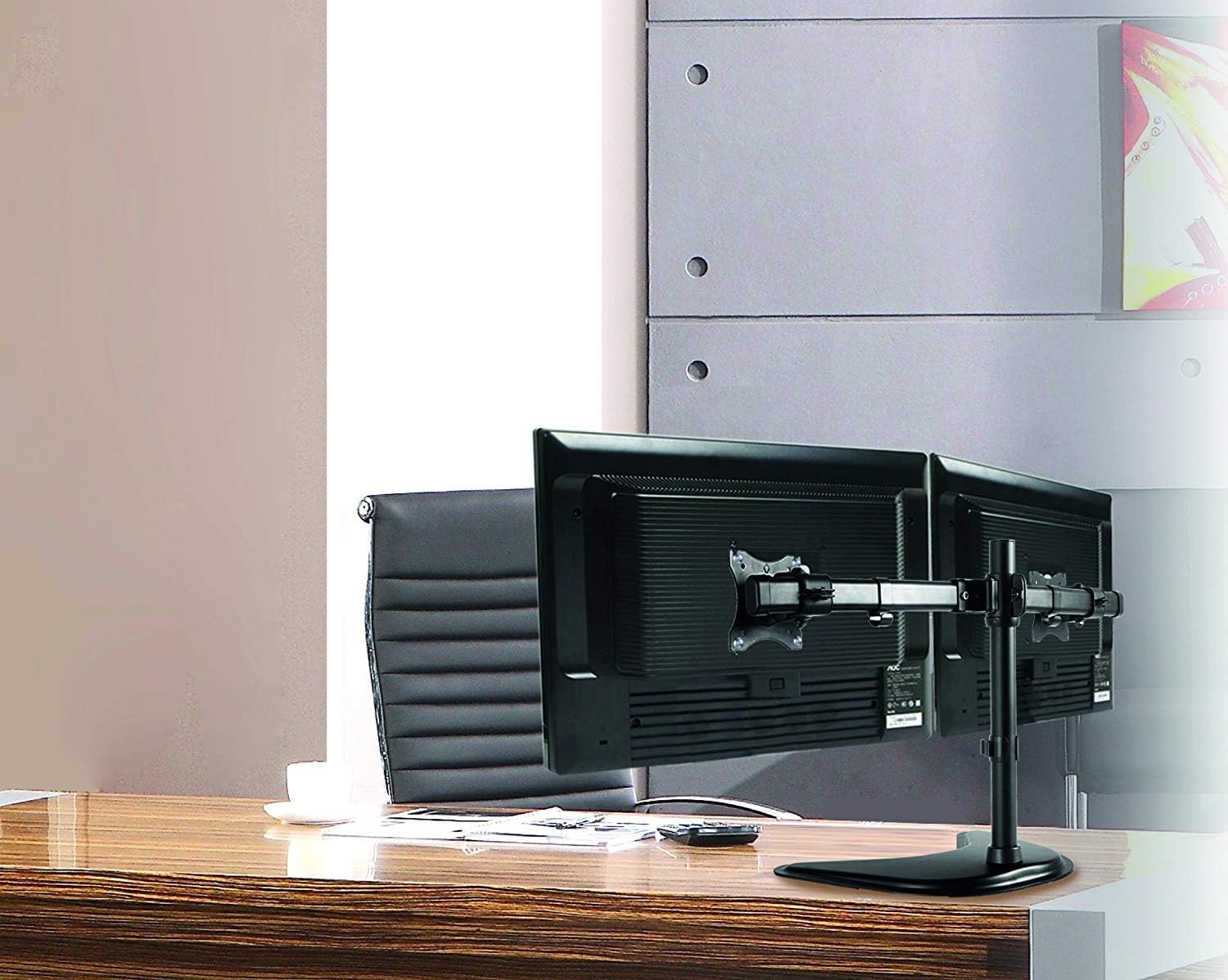 Bordsfäste Newstar Flat Screen Dual Desk Mount, 2 Skärmar 10-32" - Svart - View #10