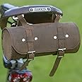 London Craftwork - Classic Bike Saddle Bag - Vintage Brown Bicycle Seat Bag 7" x 3" x 3" - Genuine Leather Bike Saddle Bag, Under Seat Bike Bag, Raw Waxed Bike Seat Tool Bag - Bike Pouch Under Seat in